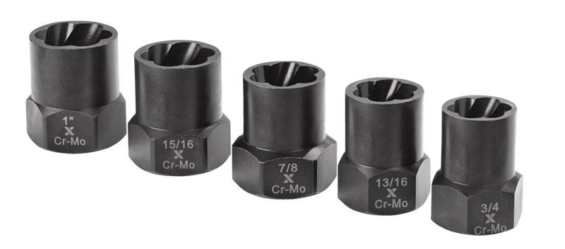 1/2-in Drive Impact Bolt & Nut Remover Set, 5-pc E6060