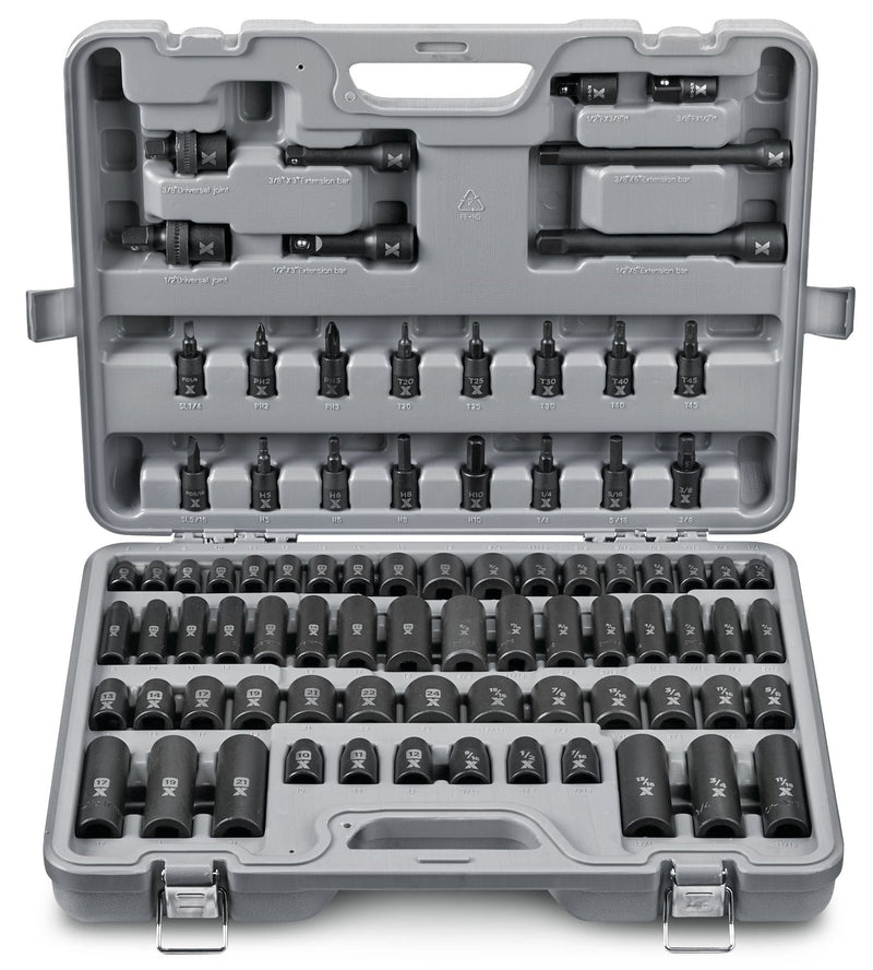3/8-in & 1/2-in Drive Professional Grade Impact Socket Set, 83-pc, CRMO U9970