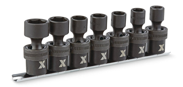 3/8-in Drive Swivel Impact Socket Set, 7-pc, Metric, CRMO K8807