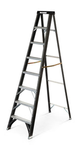Grade 1 Fibreglass Heavy-Duty Industrial Step Ladder, 250-lb, 8-ft