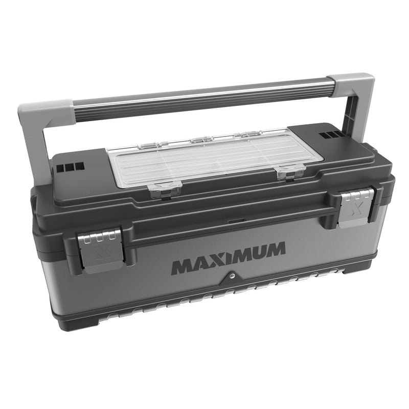 Heavy-Duty Metal & Plastic Tool Box with Removable Tray, 23-in T5229