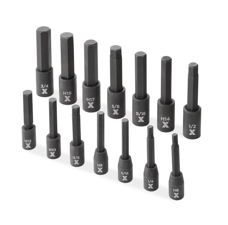 Hex Impact Socket & Bit Socket Set, 14-pc, SAE/Metric D7645