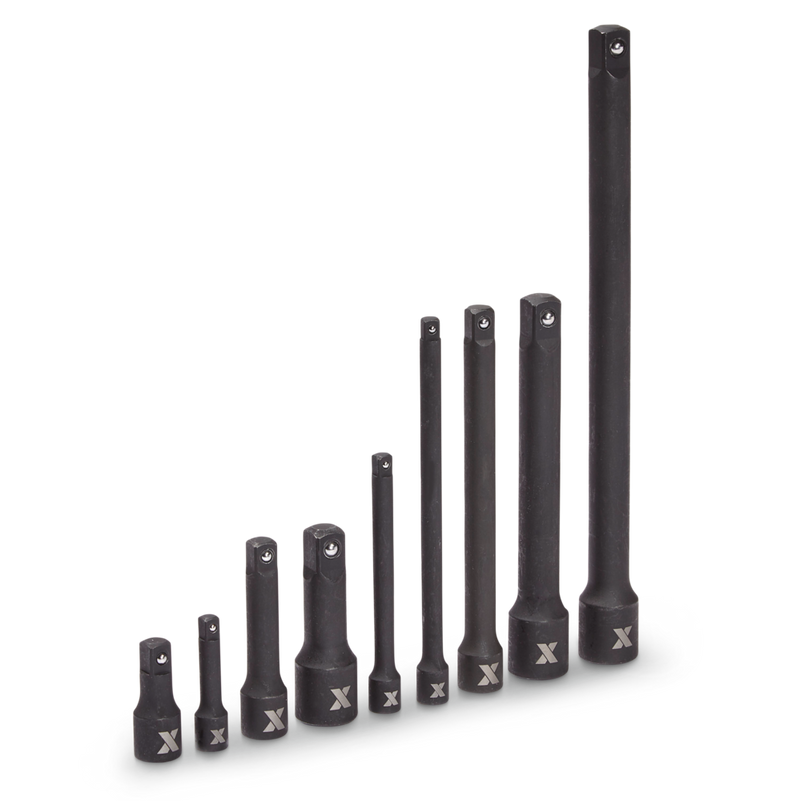 Impact Extension Bar Set, 9-pc, SAE/Metric, CRMO P0266