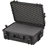 Portable IP67 Waterproof Case/Tool Box with Foam Layers, Black, Large, 22-in