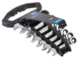 Stubby Ratcheting Wrench Set, Metric, Nickel-Chrome Plating, 7-pc