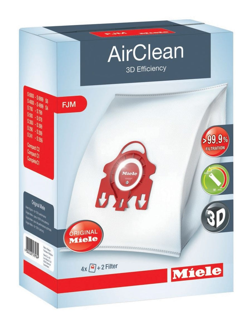 Miele AirClean 3D FJM Dust Bags, 4-pk B5022