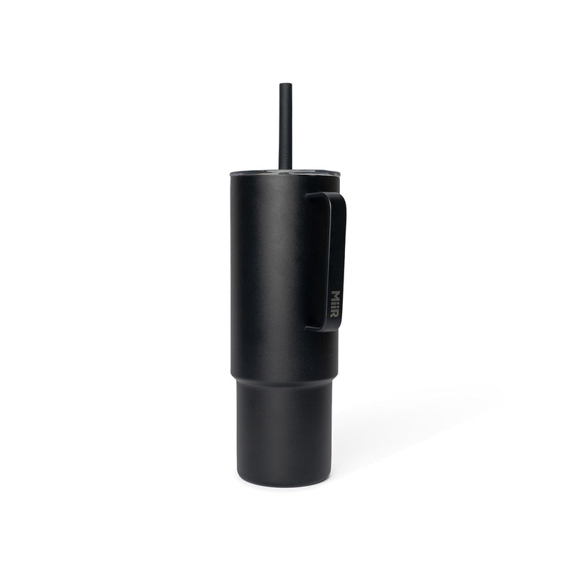 Stainless Steel Insulated All Day Straw Cup with Handle, Black, 32-oz A0101