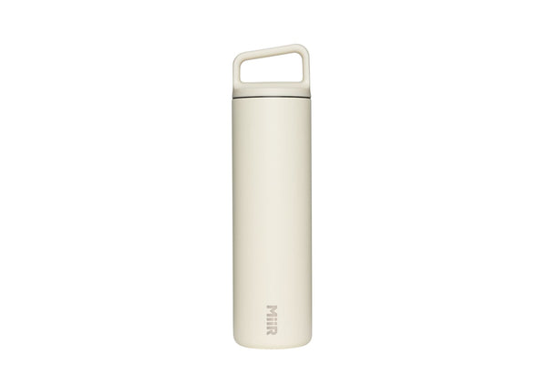 Wide Mouth Stainless Steel Insulated Travel Water Bottle, Sandstone White, 20-oz F0930
