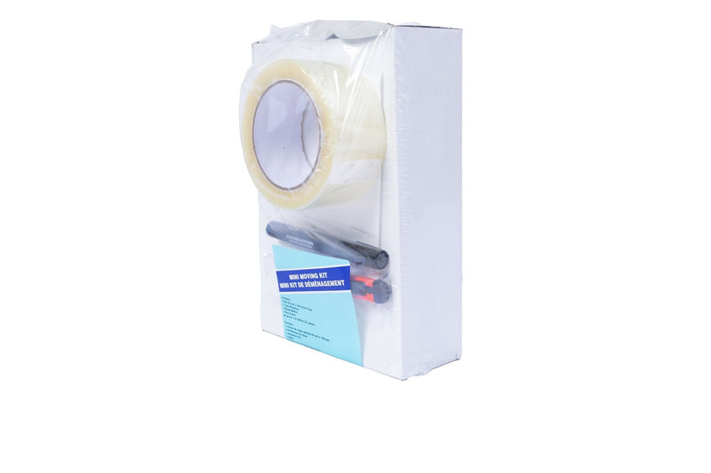 Mini Moving Kit with Box Cutter, Marker, Clear Packing Tape, Tape Gun & Box ID Labels I0785