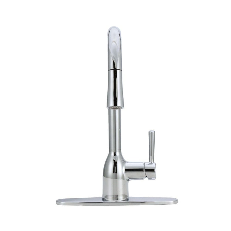 Adler Single Handle Pull-Down Kitchen Faucet, Chrome U6867