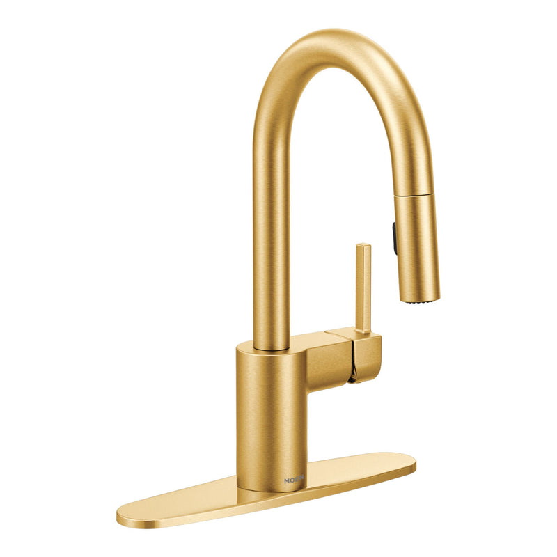 Align Single Handle High Arc Pull Down Sprayer Bar Faucet, Brushed Gold Z8374