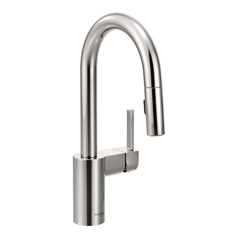Align Single Handle High Arc Pull Down Sprayer Kitchen Faucet with Power Clean, Chrome U7415
