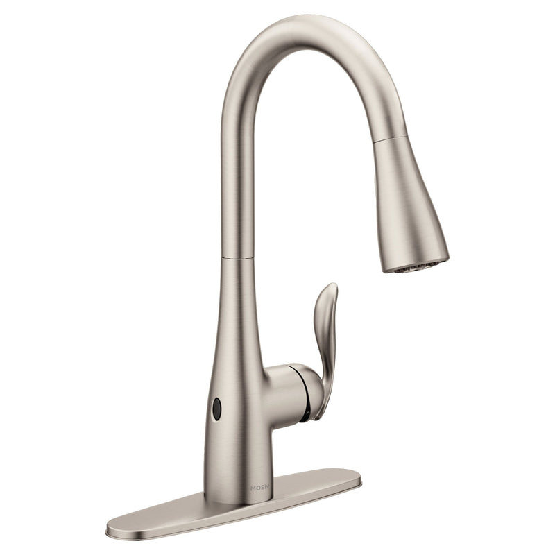 Arbor Single Handle Touchless Pull Down Spot-Resist Sprayer Kitchen Faucet with & Power Clean, Stainless Steel N6876