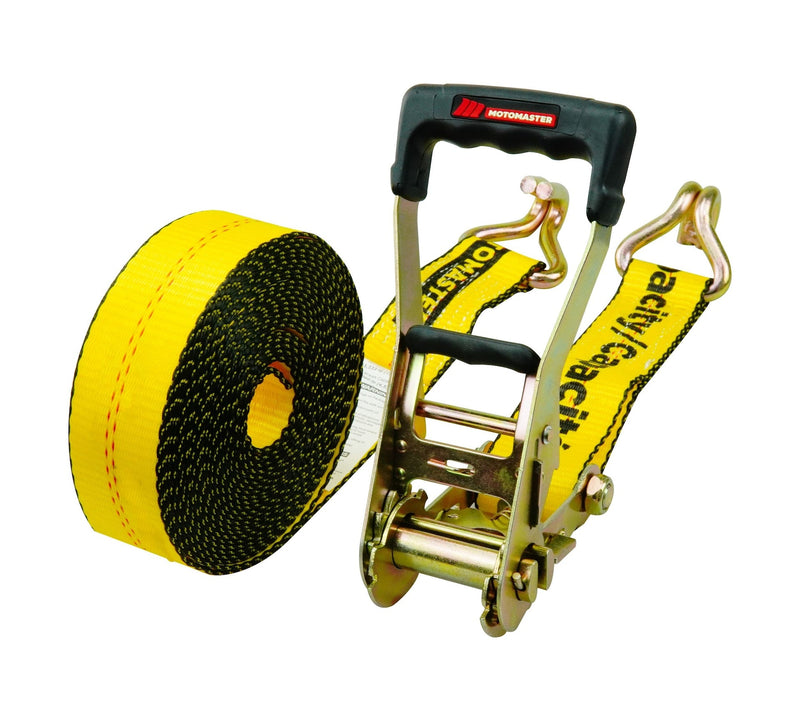 10,000-lb Ratchet Tie Down Strap, Abrasion Resistant, 2-in x 27-ft W7157