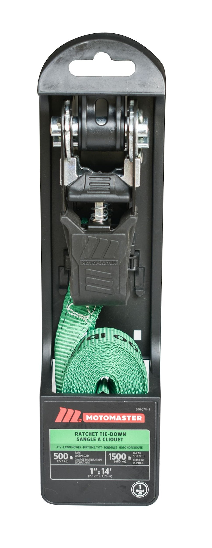 1,500-lb Endless Padded Ratchet Tie Down Strap, Weatherproof, 1-in x 14-ft Q2516