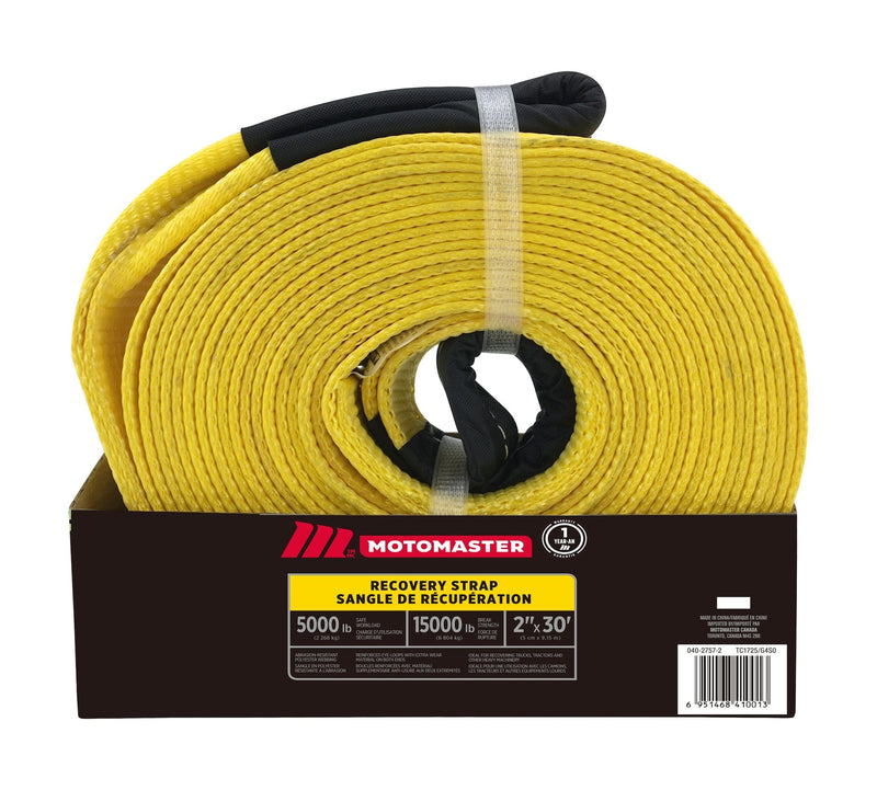 15,000-lb Recovery Strap with Loop Ends, Commercial Grade, 2-in x 30-ft L9739