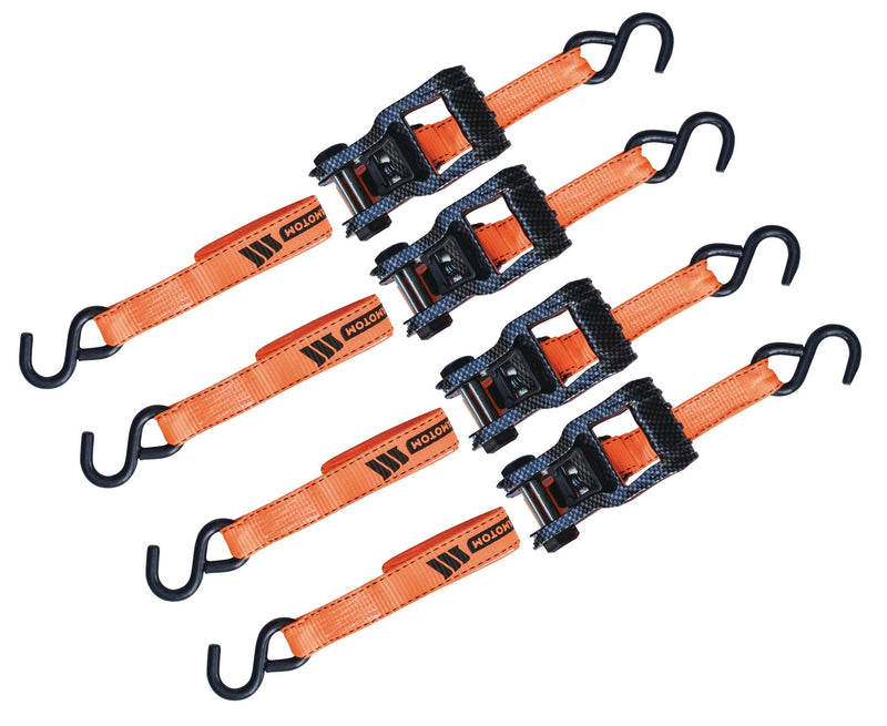 3,000-lb Heavy Duty Ratchet Tie Down Strap, 1.25-in x 14-ft, 4-pk M0015