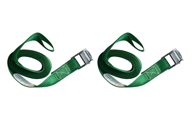 450-lb Light Duty Lashing Straps with Cam Buckle Clasps, Weatherproof, 1-in x 12-ft, 2-pk B1255