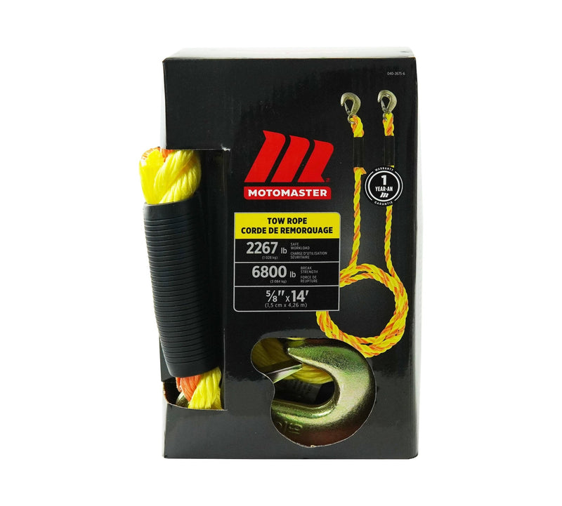 6,800-lb Tow Rope, with Rust-Resistant Hooks, 5/8-in x 14-ft X6499