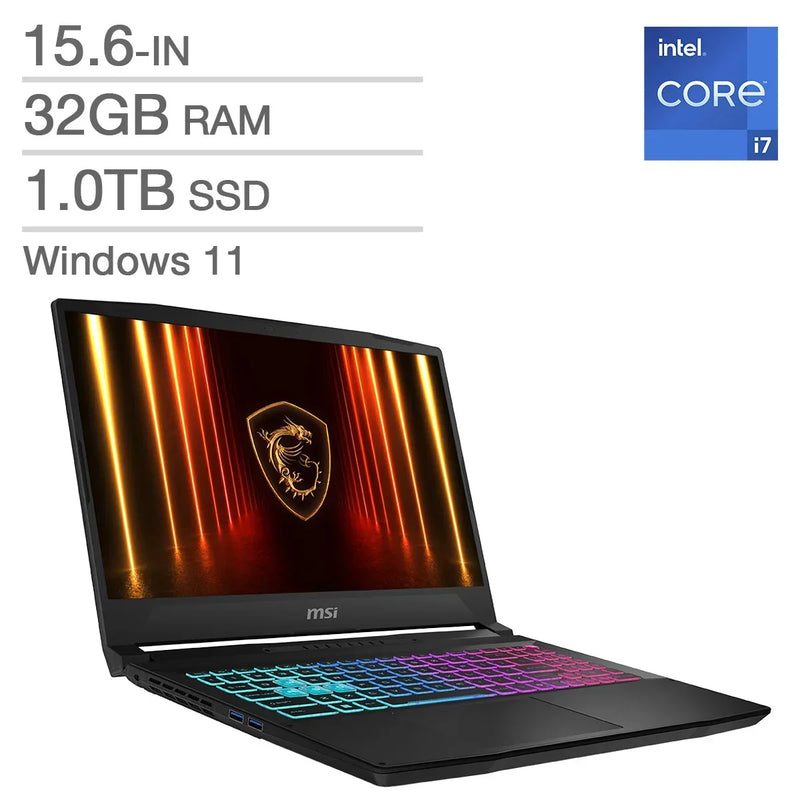 MSI Katana 15 HX 15.6-in. Gaming Laptop, Intel Core i7-14650HX - 32GB RAM, 1TB SSD, 8GB NVIDIA GeForce RTX 5060 L4819