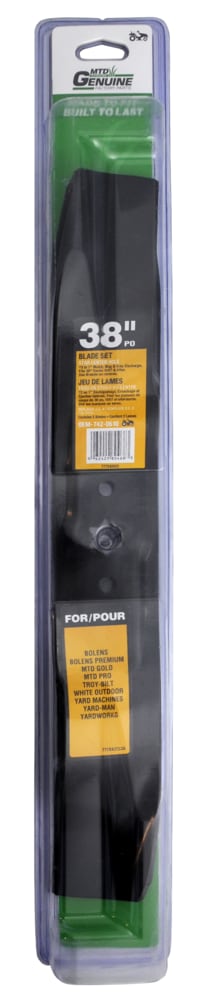 3-in-1, 2-Blade Replacement Set for 38-in Lawn Tractor Cutting Decks, Black Q1954