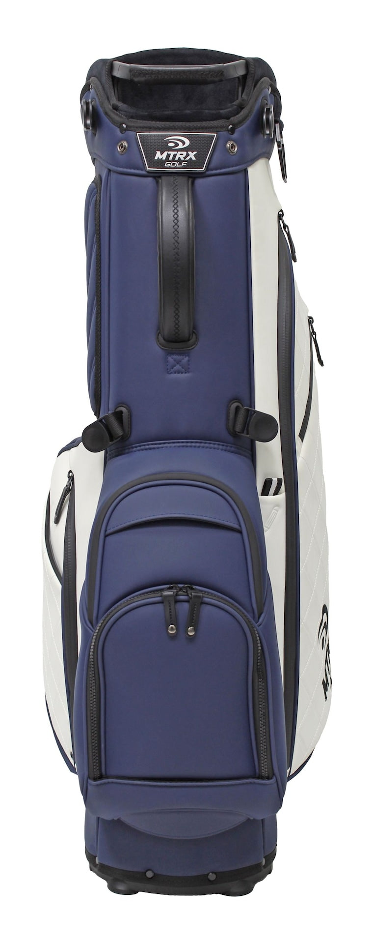 5-Way Top Polyurethane Golf Stand Bag, White/Navy F4749