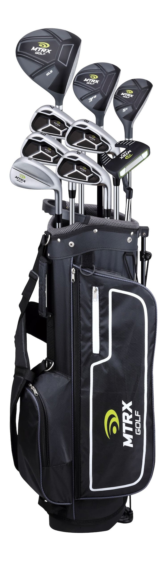 Men's Complete Golf Club Set with Golf Stand Bag, Black D0619
