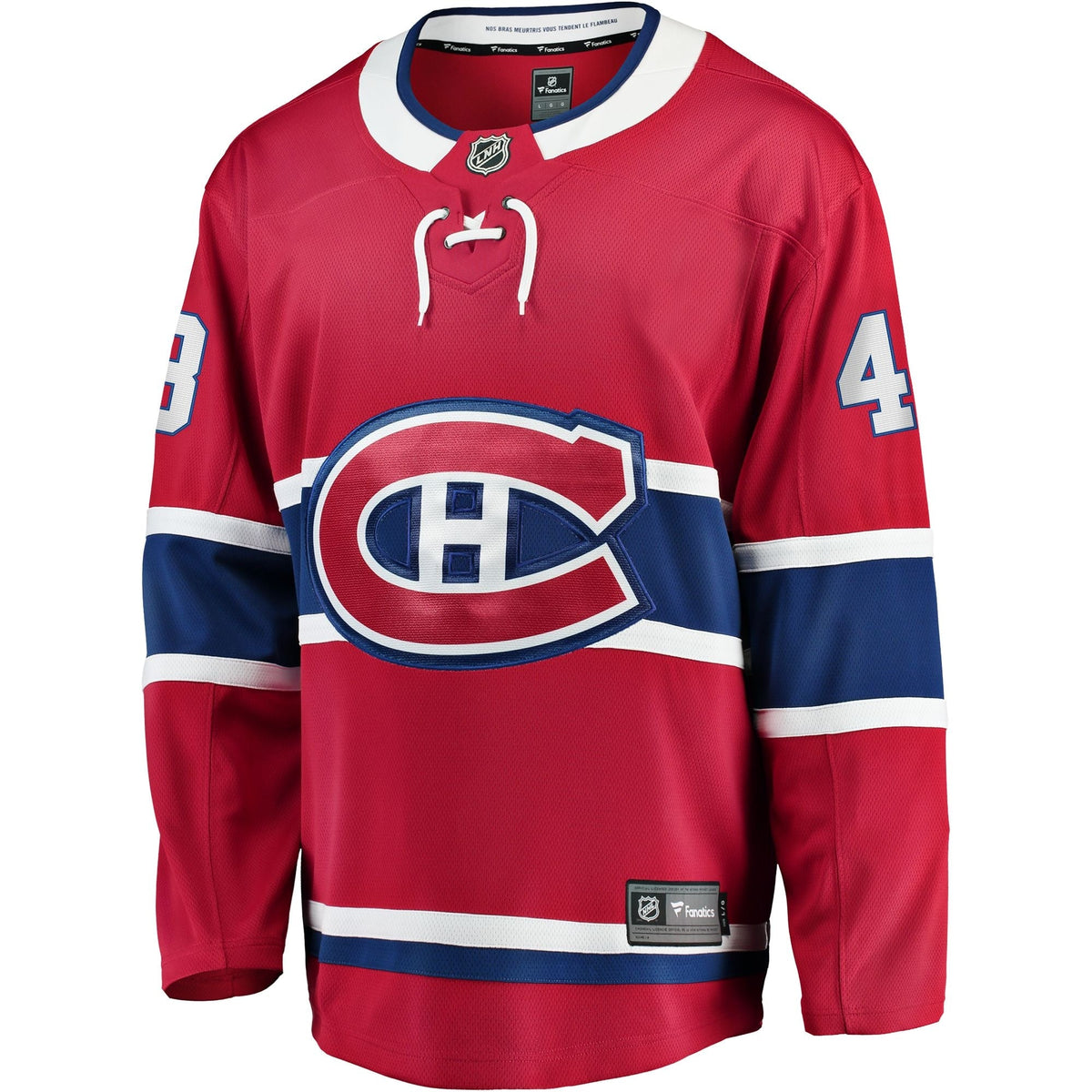 Breakaway Player Jersey, Lane Hutson, Adult, Assorted Sizes