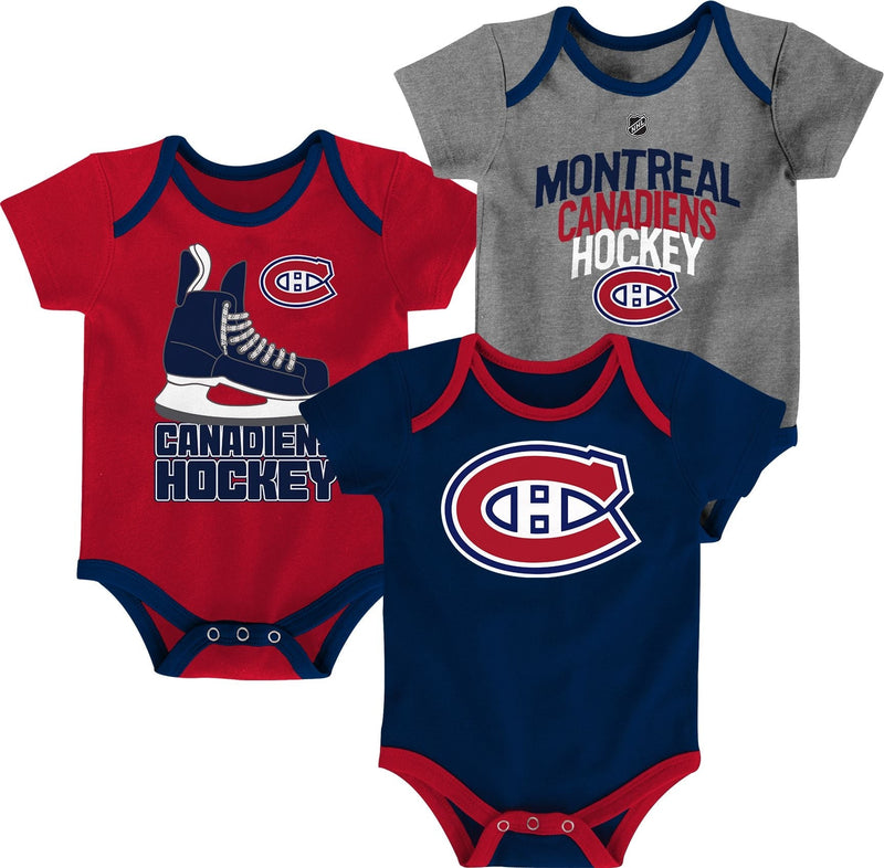 Infant/Baby Bodysuit Onesie, Red/Blue/Grey, 3-pk O3929