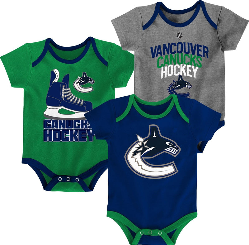 Infant/Baby Bodysuit Onesie, Blue/Green/Grey, 3-pk I0070
