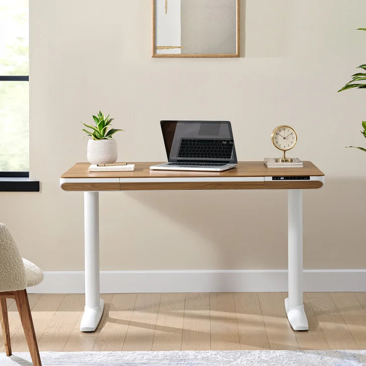 Nico Case 117 cm (46.1 in.) Height Adjustable Lift Desk, White Frame D1396