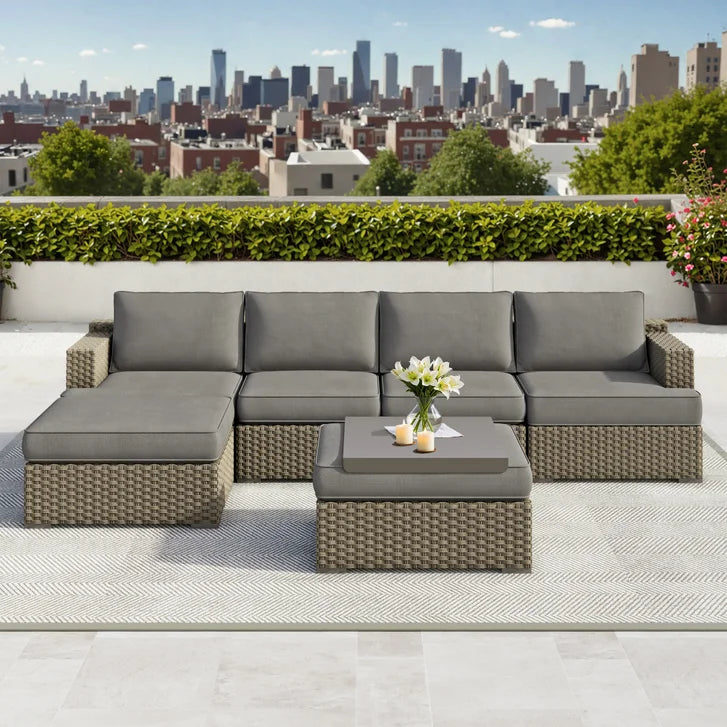 Niko Heritage 6-piece Patio Sectional Conversation Set J3449