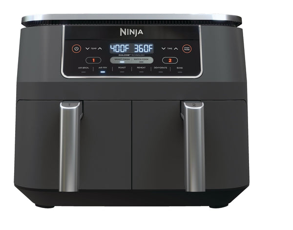 2-Basket Air Fryer with 6 Cooking Functions, 8 Qt N1511