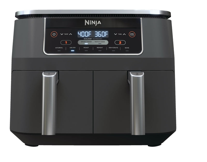 2-Basket Air Fryer with 6 Cooking Functions, 8 Qt N1511
