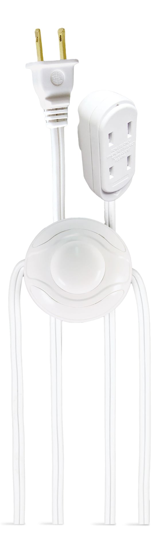 14-ft 7-in 16/2 Indoor Extension Cord, ON/OFF Foot Switch, White W4981