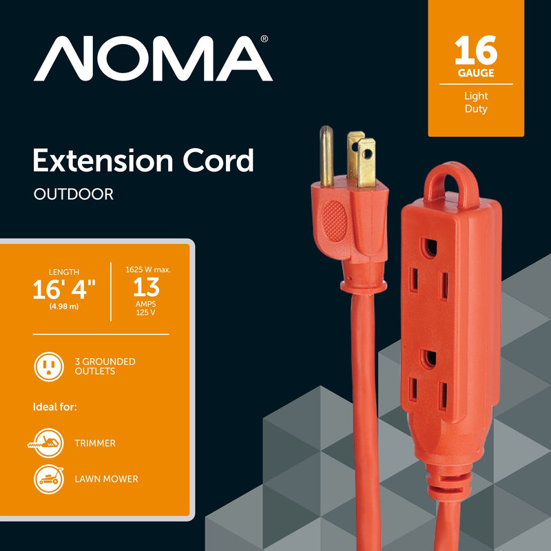 16-ft 5-in 16/3 Outdoor Extension Cord with 3 Grounded Outlets K8761