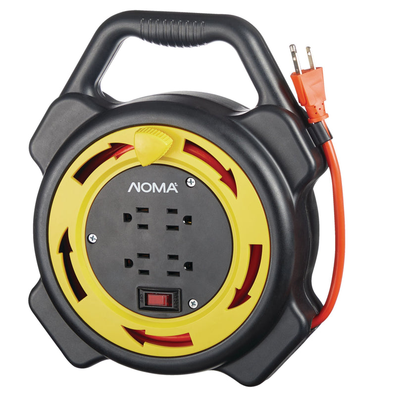 25-ft 16/3 Extension Cord with Storage Reel, 4 Grounded Outlets and Circuit Breaker S7453