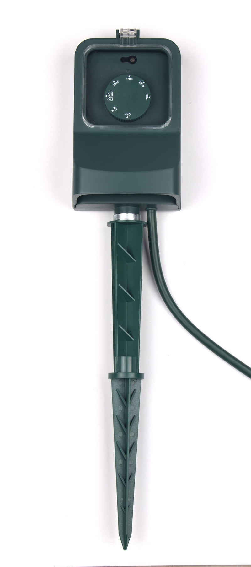 3-Outlet Outdoor Power Stake with 6-ft Cord and Timer, Green G1736
