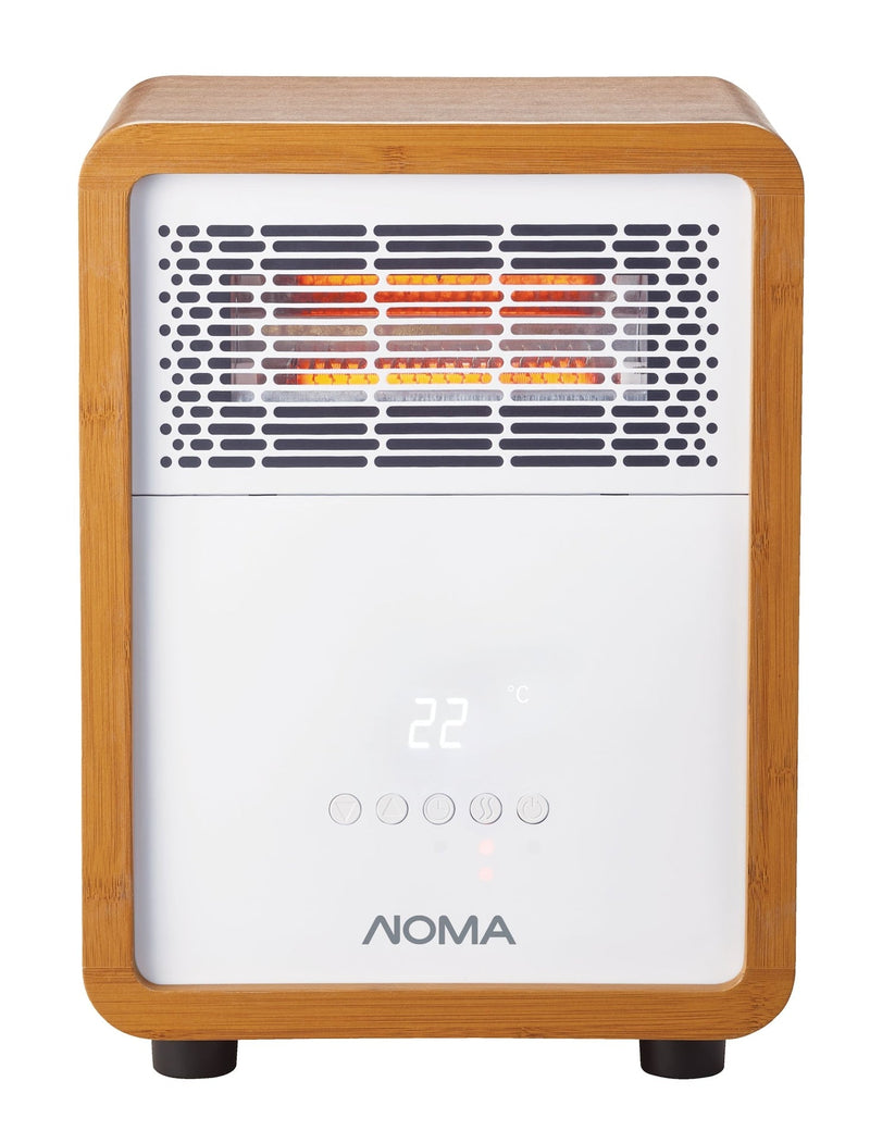 3-Setting Cabinet Heater with Child Lock, Quartz and Radiant Heating, Wood Grain Finish Z3902