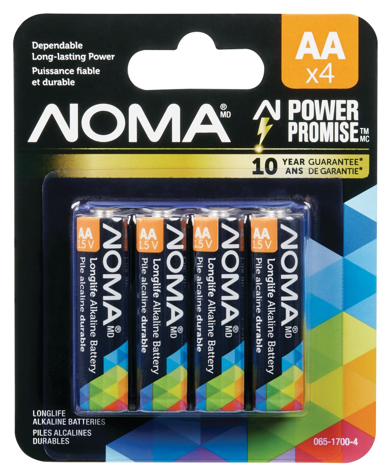 4-pk AA Alkaline Batteries, Long Lasting, All Purpose Q8109