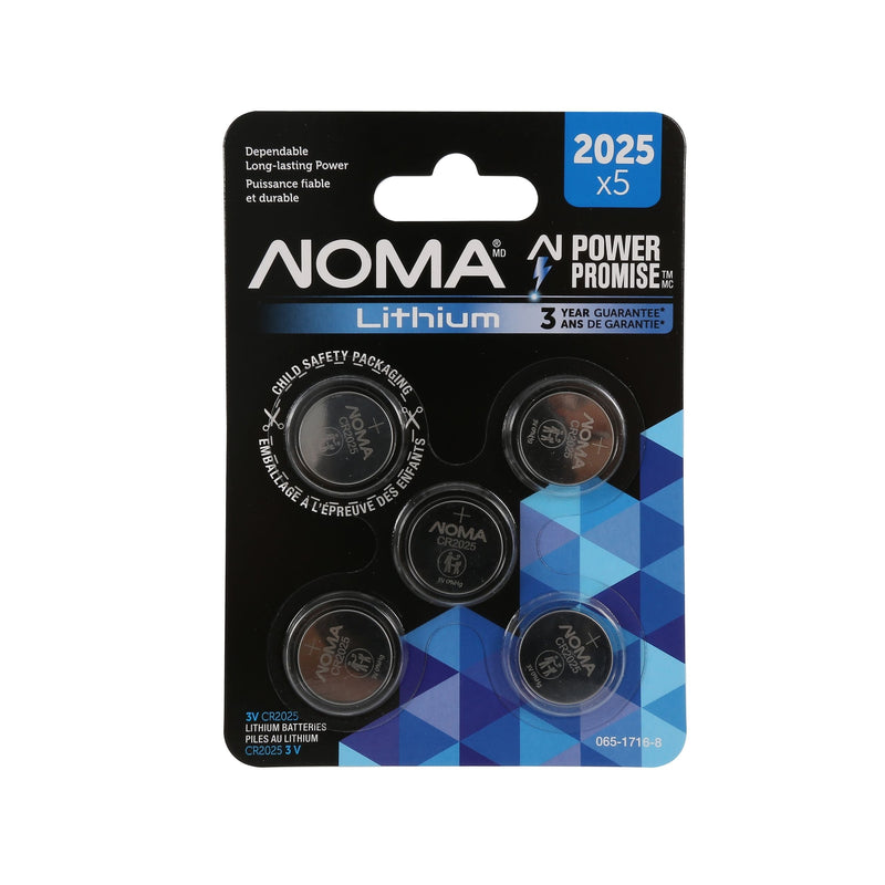 CR2025 3V / 3 Volt Lithium Coin Cell Batteries, Long Lasting, 5-pk H3798