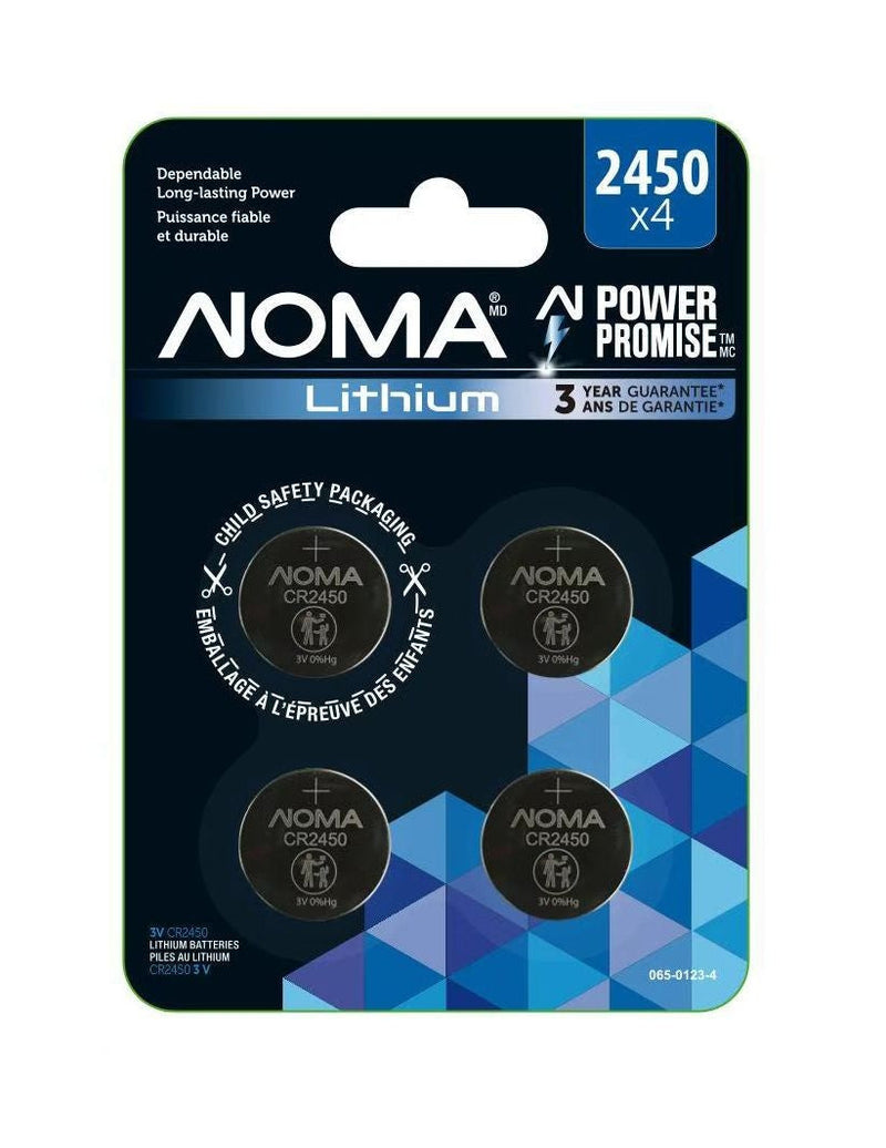 CR2450 Lithium Battery, Long-Lasting Power, 4-pc Z1894