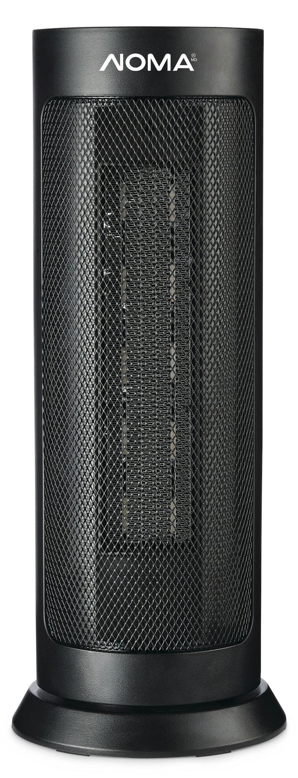 Oscillating Digital Tower Ceramic Heater with Remote Control and Thermostat, Black, 18-in I6314