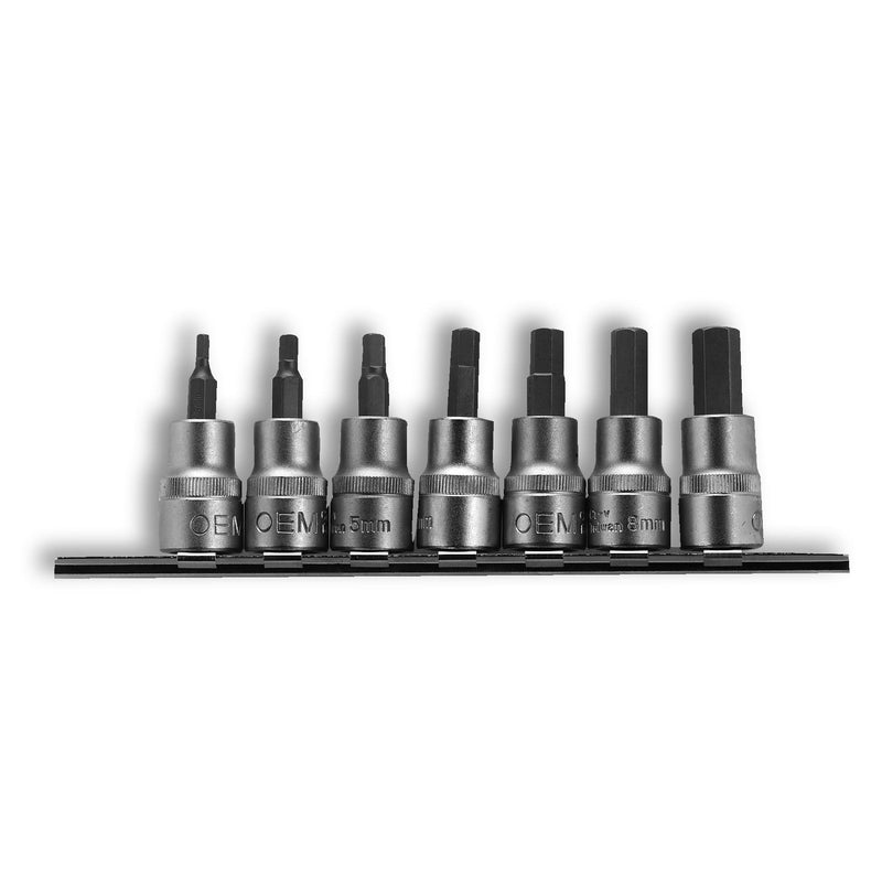 3/8-in Drive Metric Hex Socket Set, 7-pc, Assorted Sizes, 44004 I6827