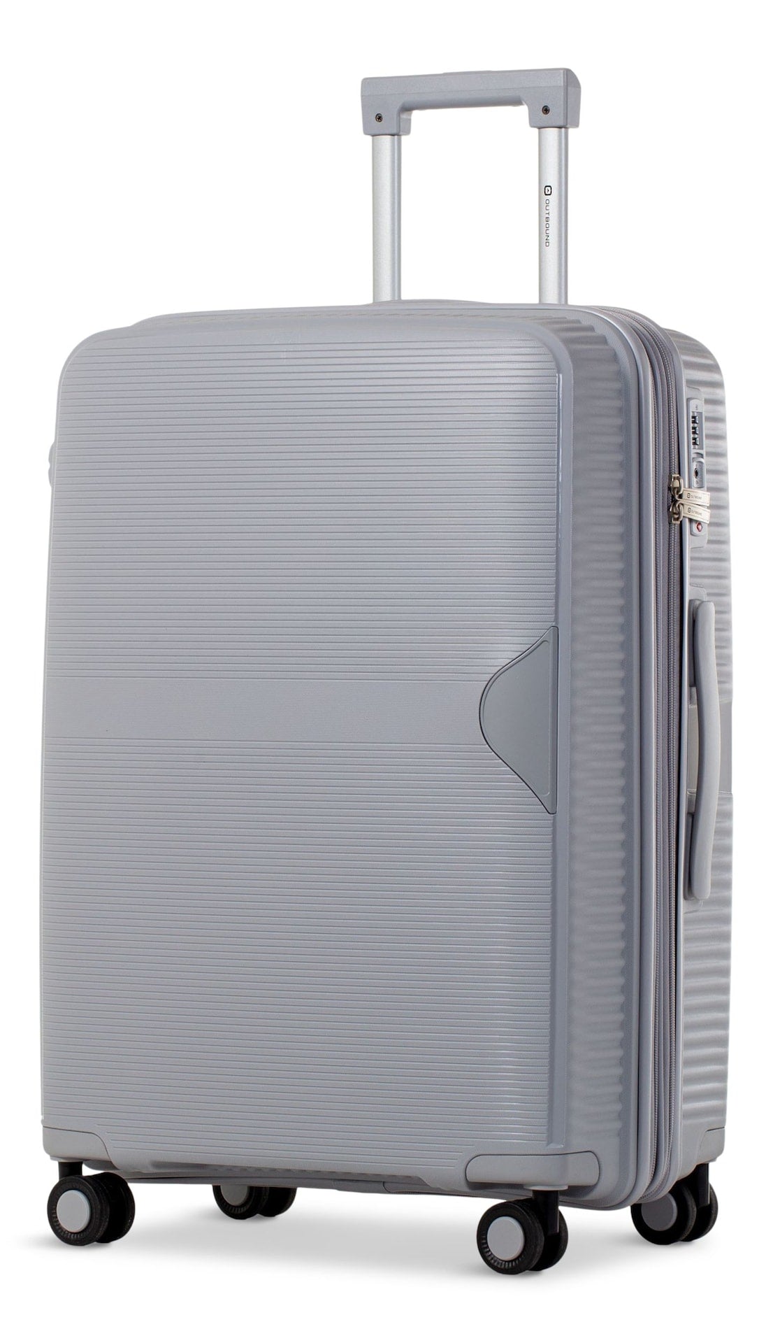 Hardside Medium Luggage Bag, Silver