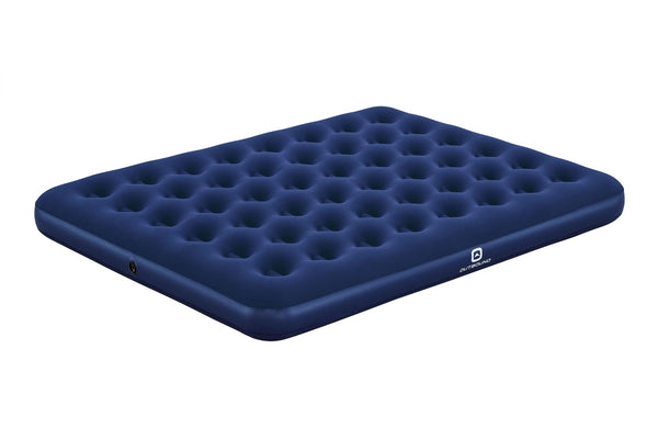 Queen Single-High Inflatable Air Mattress/Airbed with Flocked Top & Repair Kit W3681