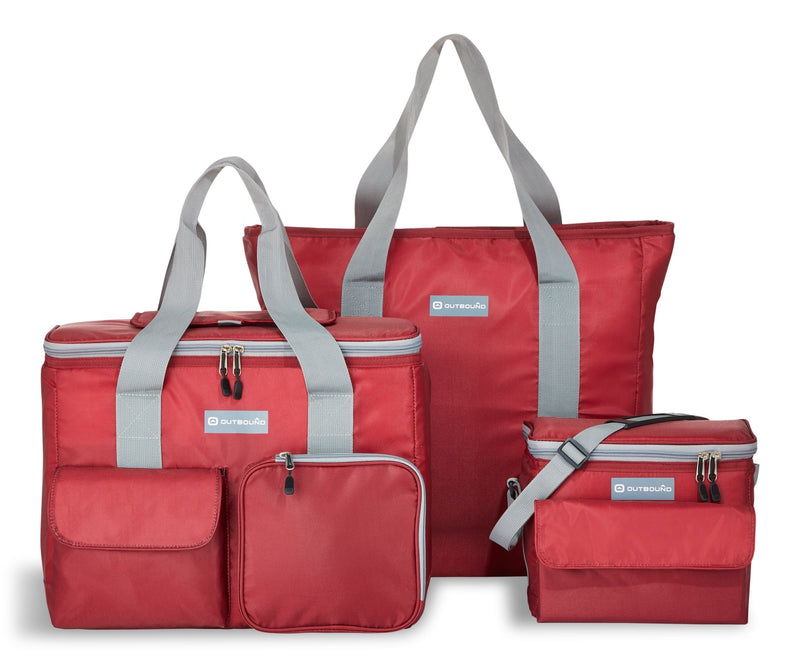 Soft Cooler and Tote Combo, Red, 3-pk J1214