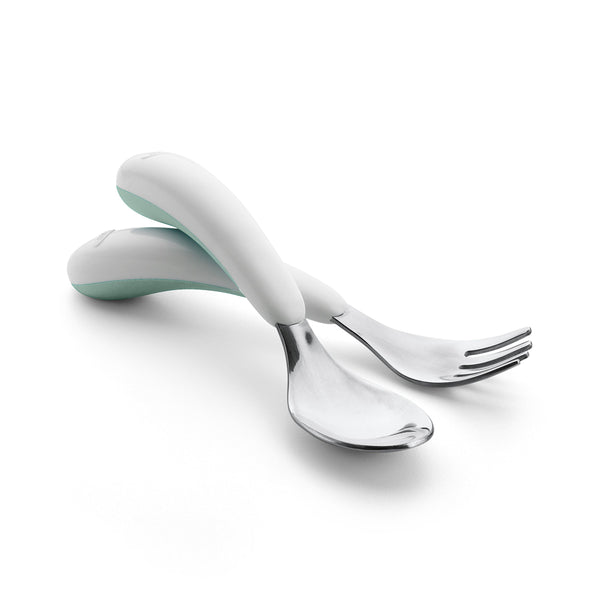 Tot On-the-Go Fork & Spoon Set, Opal M6155