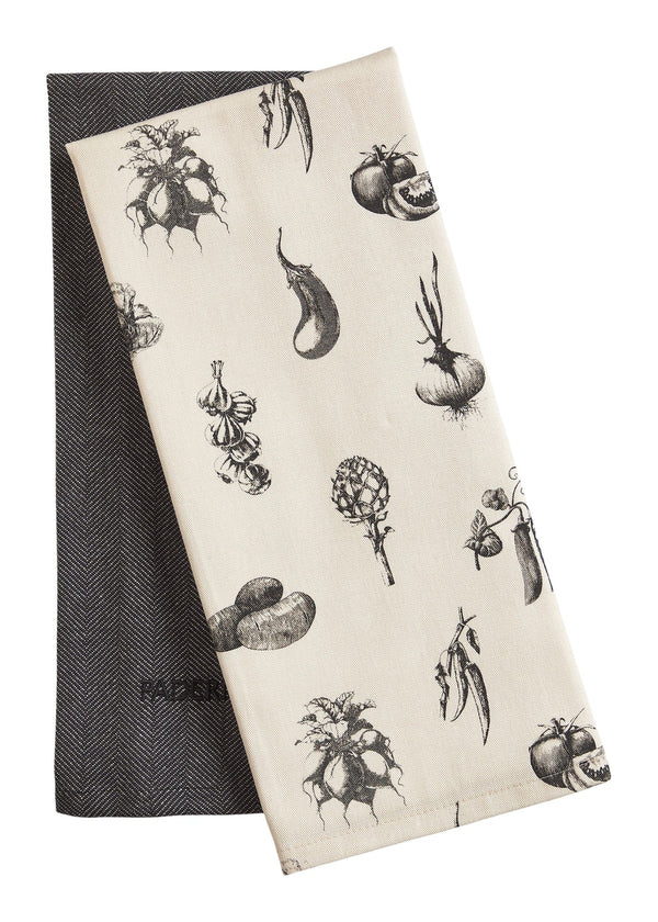 All-Purpose Cotton Kitchen Towels, Grey, 2-pk Z0776