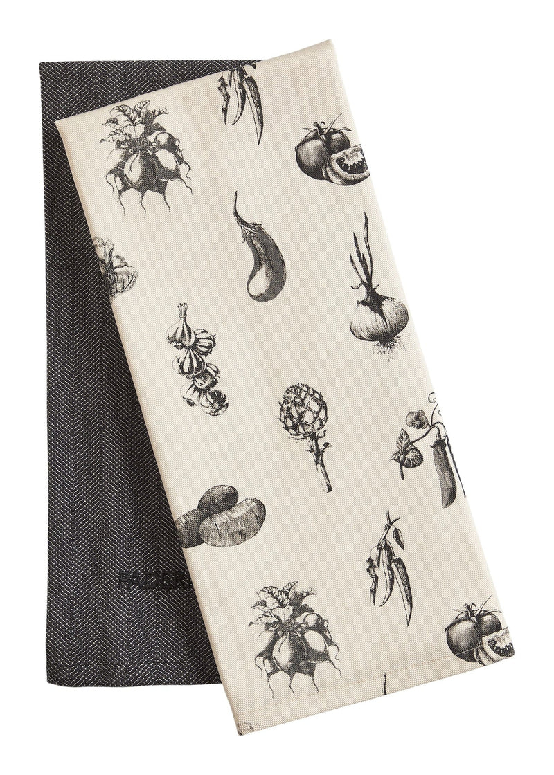 All-Purpose Cotton Kitchen Towels, Grey, 2-pk Z0776